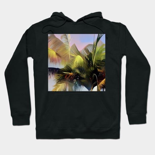 Palm Tree Abstract Hoodie by DANAROPER